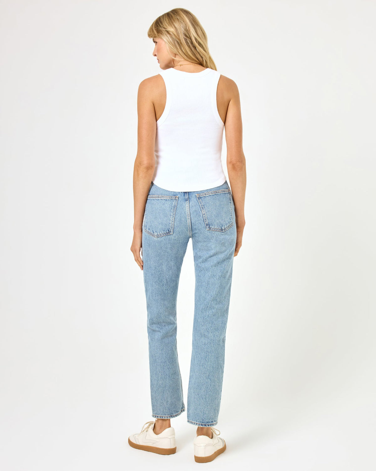 White Ribbed & Cropped Tank Top - LSPACE Ash | LSPACE