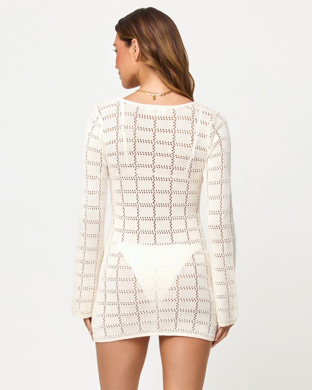 Cream Crochet Mini Dress - LSPACE Jessa Mini | LSPACE