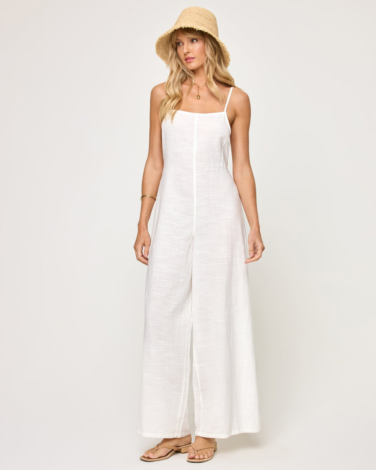 Jaida Jumpsuit - White | LSPACE