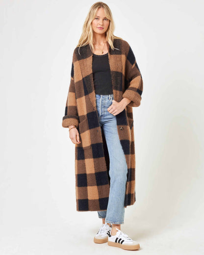 Ultra Soft Plaid Sweater Coat - LSPACE Harlow Jacket | LSPACE