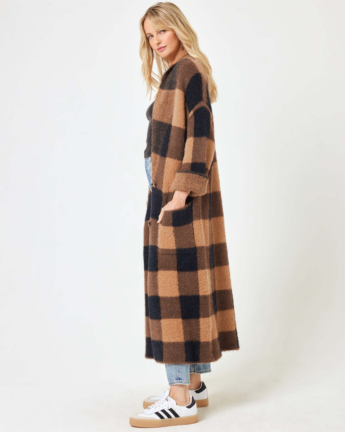 Ultra Soft Plaid Sweater Coat - LSPACE Harlow Jacket | LSPACE