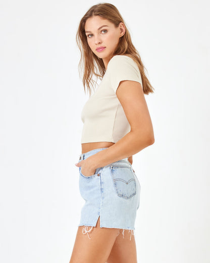 aligrace Michelle Denim Short - Blue | LSPACE