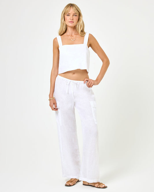 LSPACE Sundown Cargo Pant - White | LSPACE