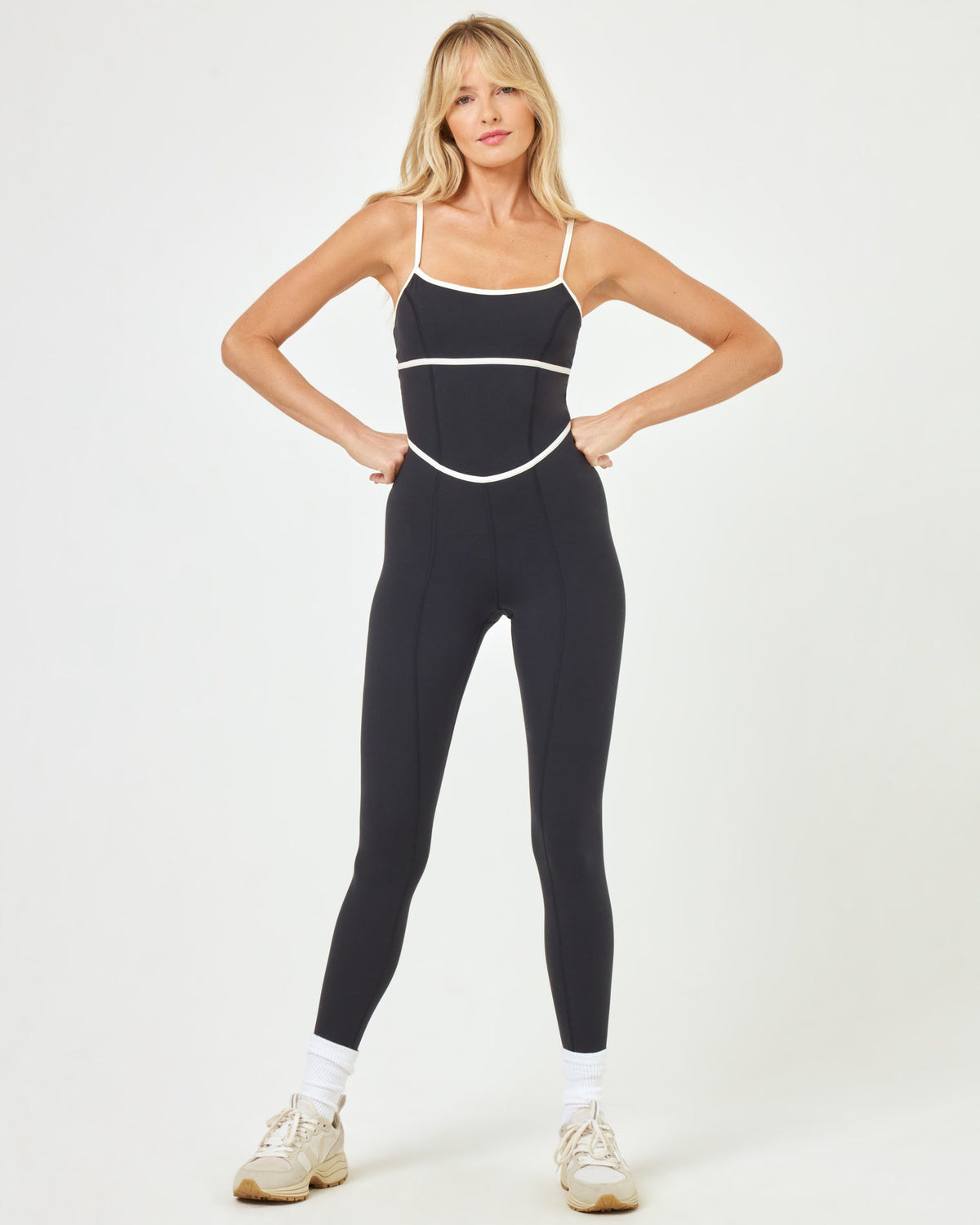 Ace Jumpsuit - Black-Cream | LSPACE