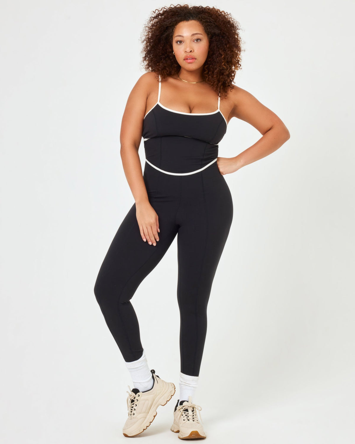 Ace Jumpsuit - Black-Cream | LSPACE