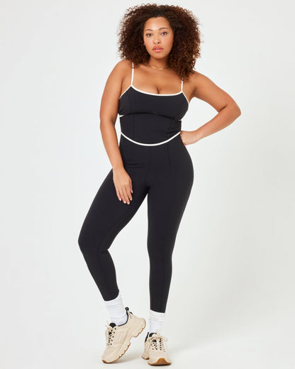 Ace Jumpsuit - Black-Cream | LSPACE