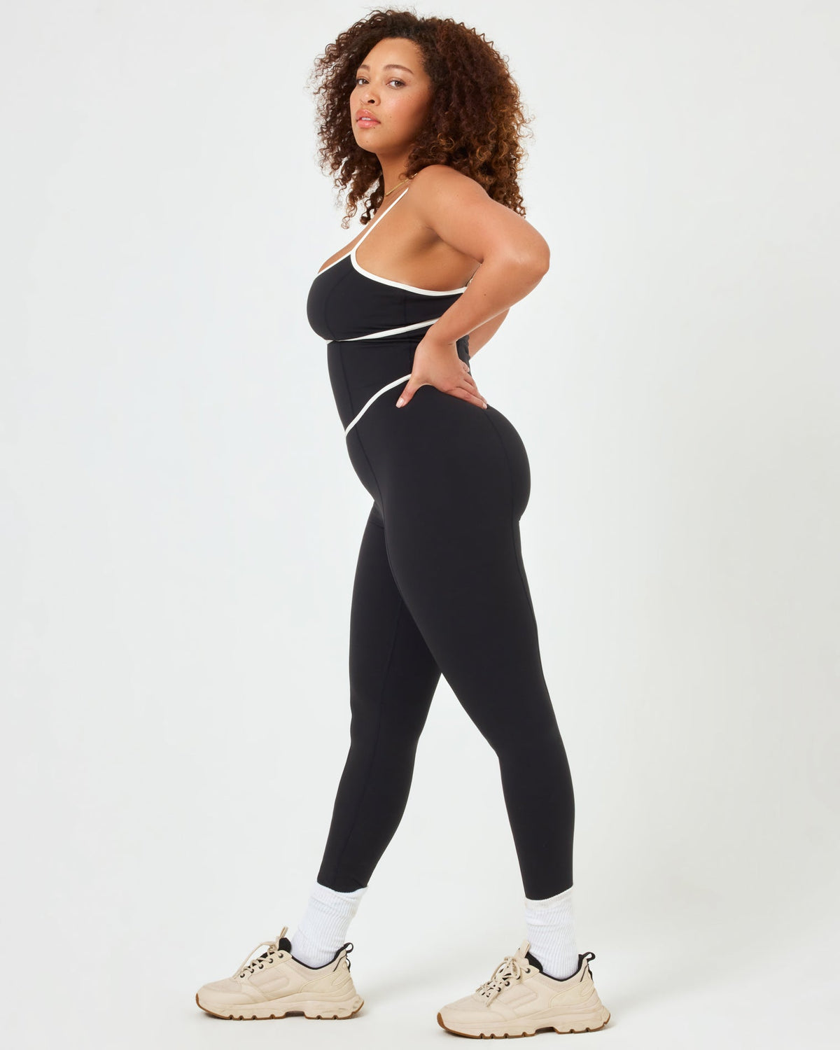 Ace Jumpsuit - Black-Cream | LSPACE