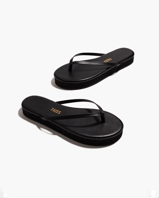 TKEES Lily Platform Sandals - Black | LSPACE