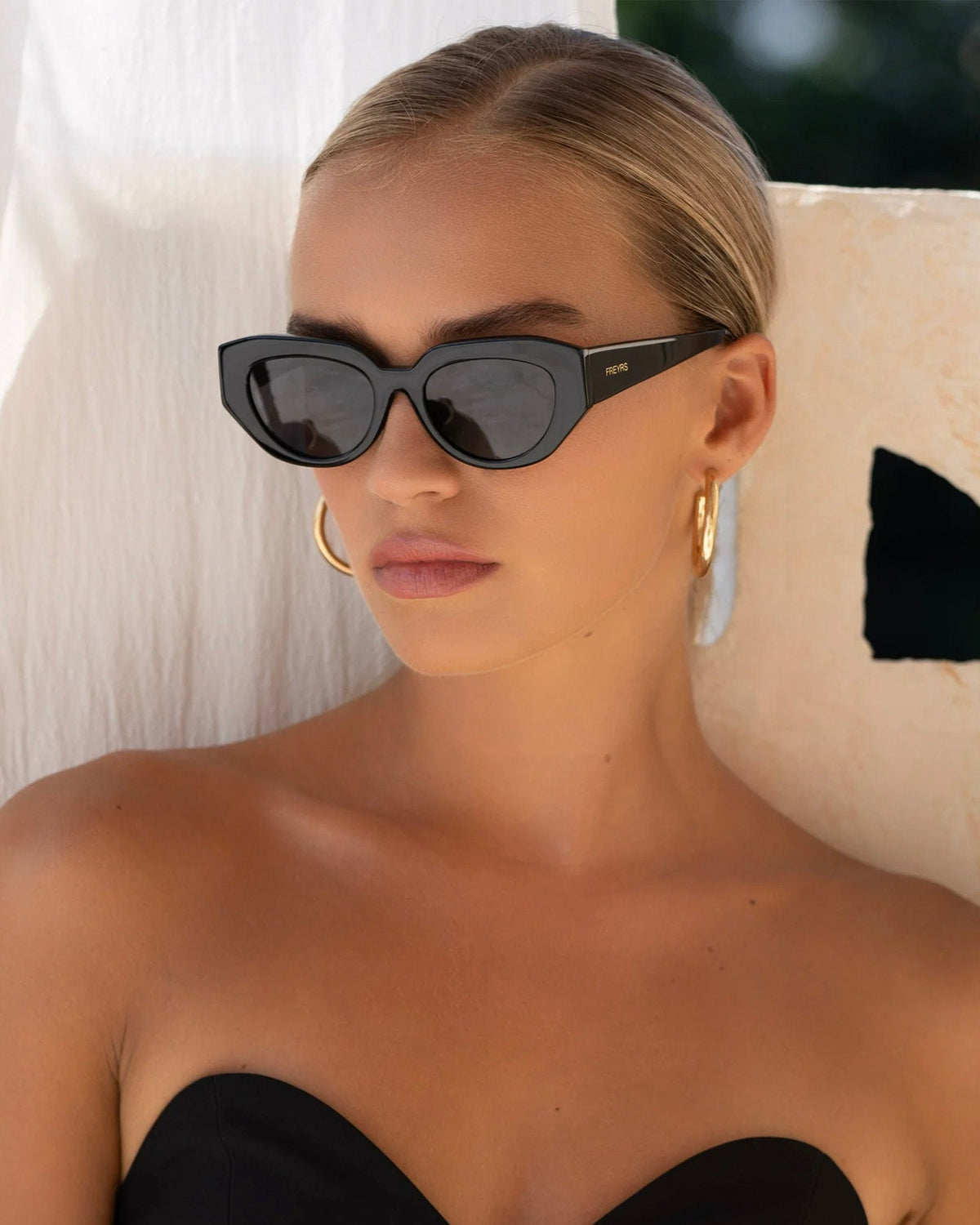 Black Cat Eye Designer Sunglasses for Women - LSPACE Freyrs Frankie | LSPACE