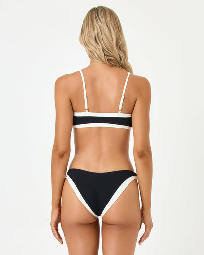LSPACE Alex Bikini Bottom - Black-Cream | LSPACE