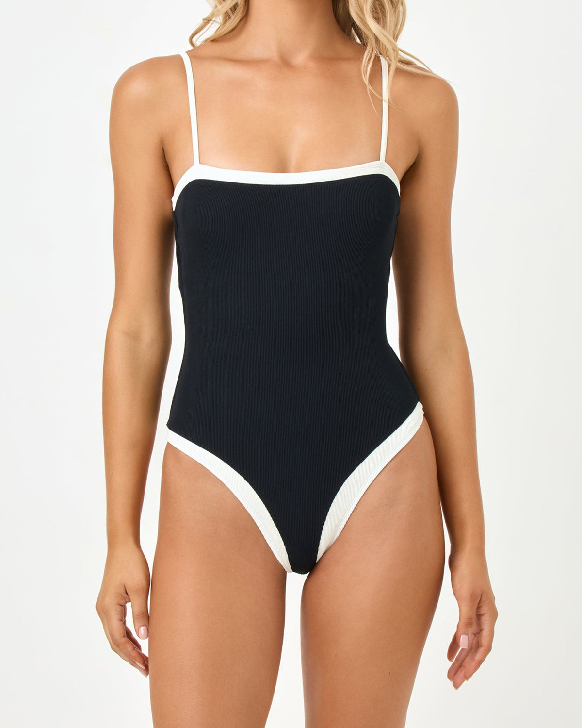 LSPACE Tess One Piece Swimsuit - Black-Cream | LSPACE
