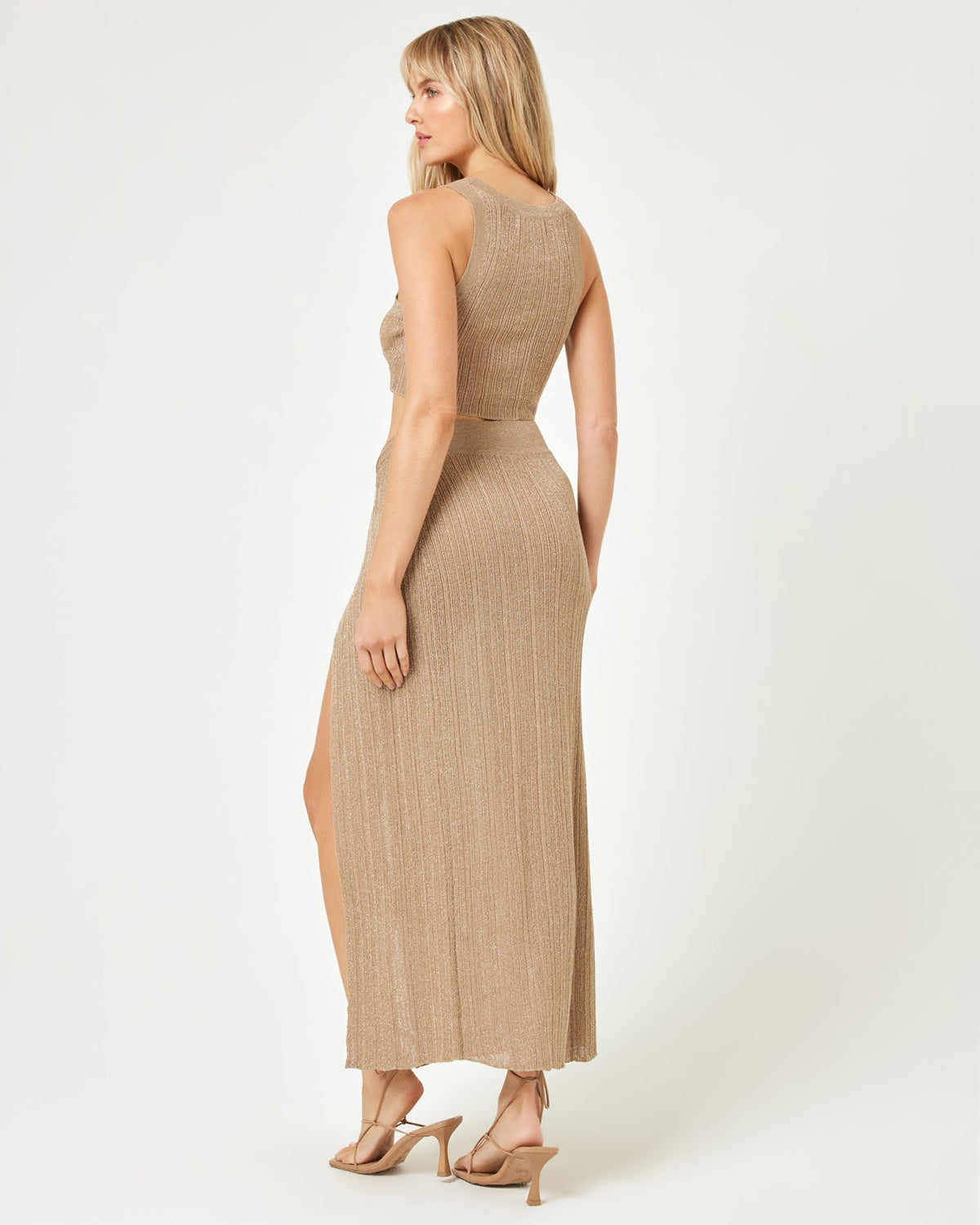 Gold Maxi Skirt - Metallic Gold - LSPACE Heart of Gold Skirt | LSPACE
