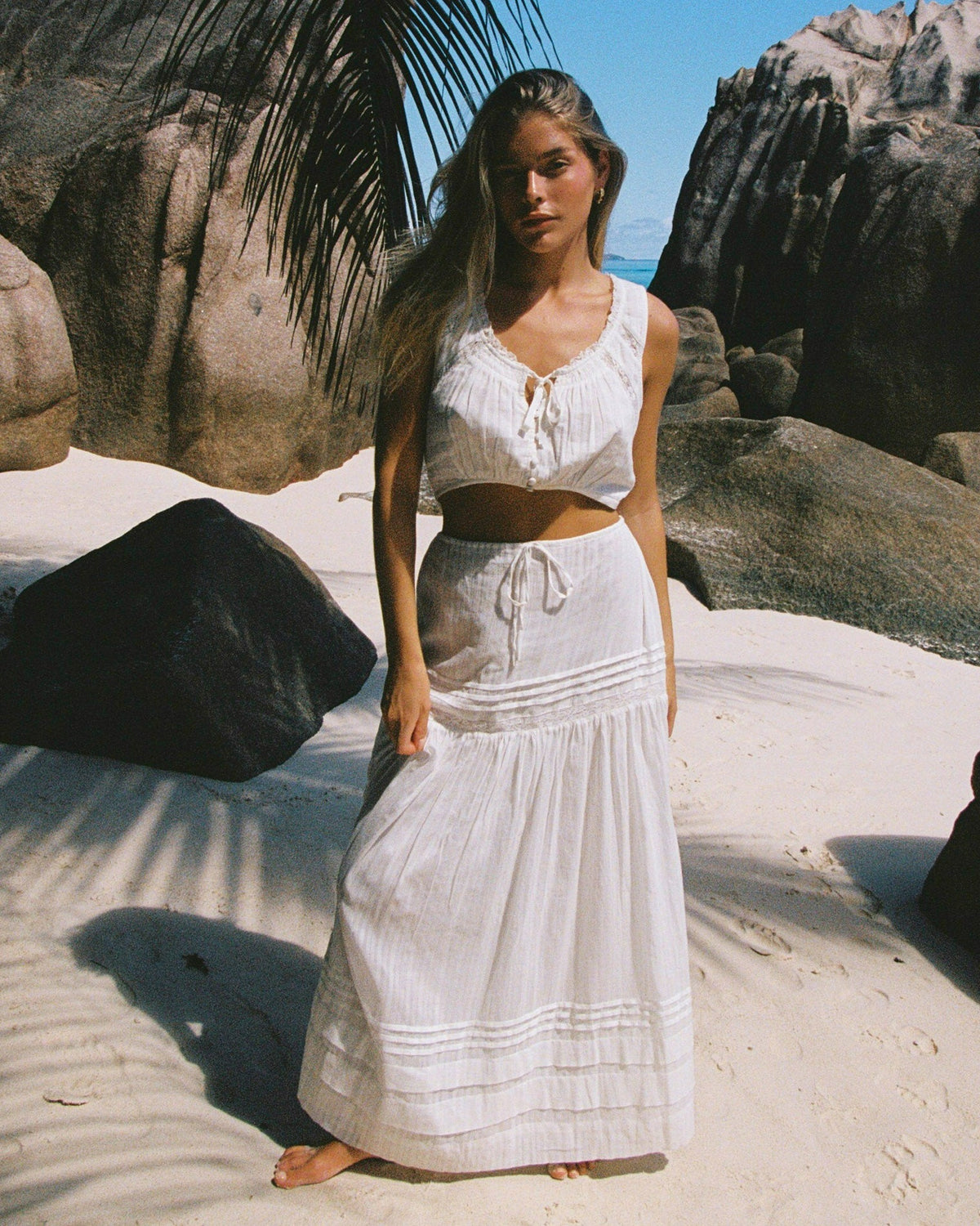 Reia White Midi Skirt - LSPACE | LSPACE