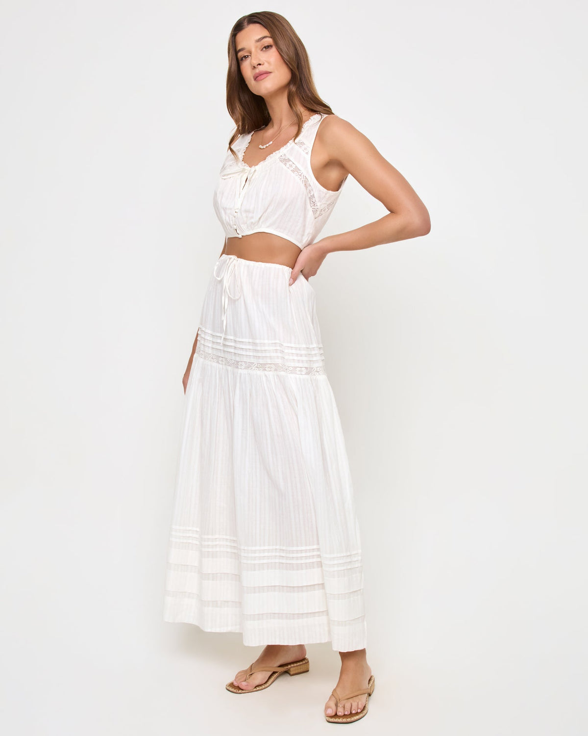 Reia White Midi Skirt - LSPACE | LSPACE
