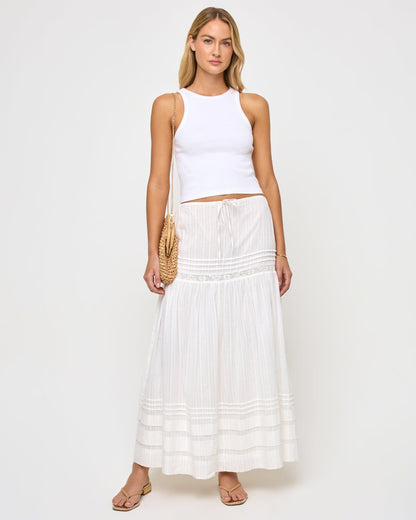 Reia White Midi Skirt - LSPACE | LSPACE