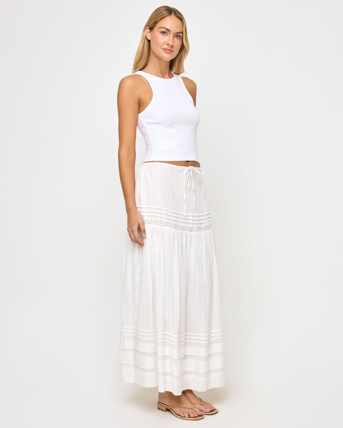 Reia White Midi Skirt - LSPACE | LSPACE