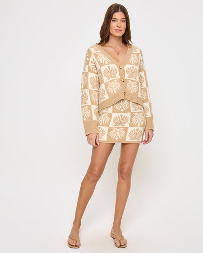 LSPACE Shell Be There Cardigan - Seashell Jacquard | LSPACE