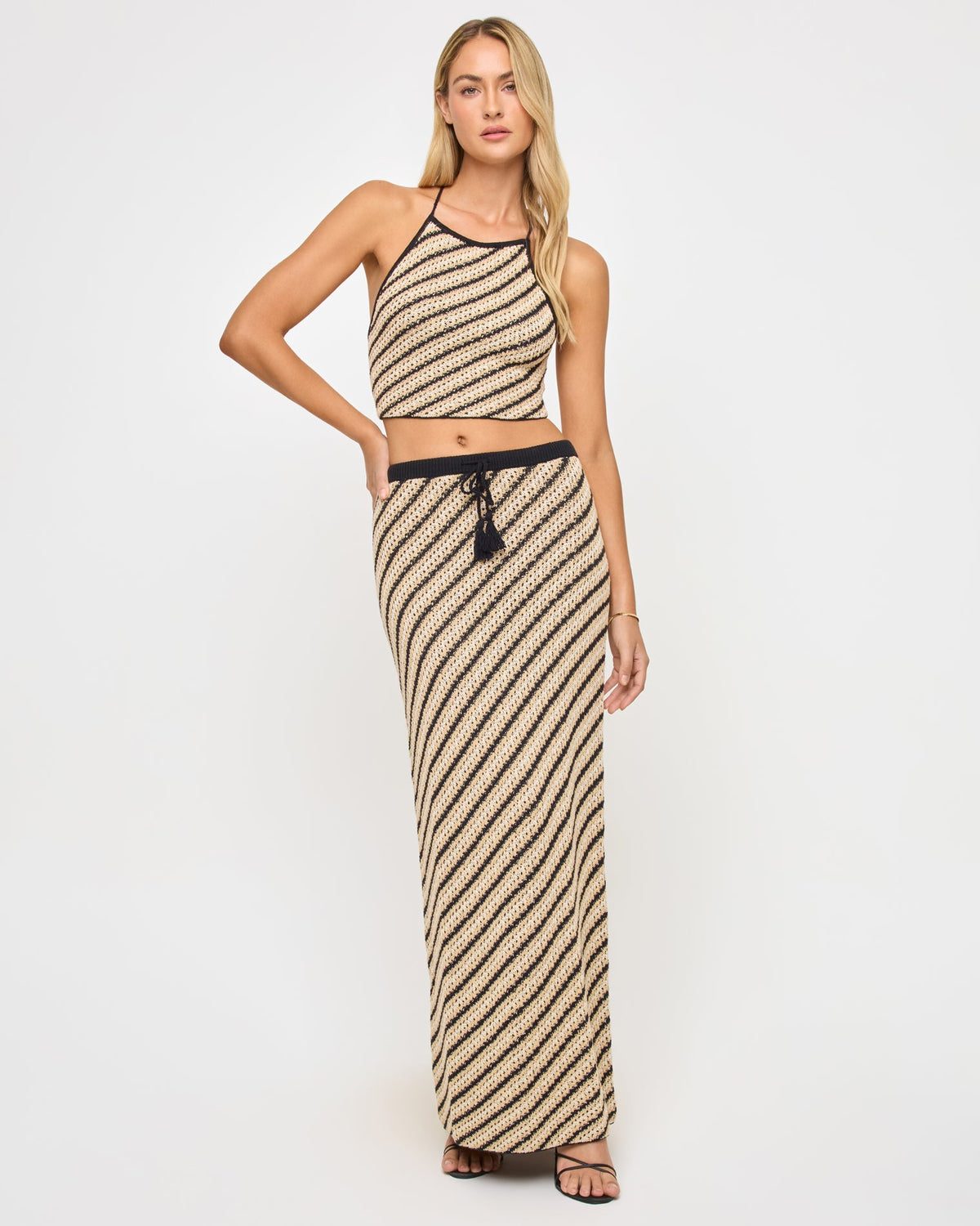 LSPACE La Bianca Skirt - Tip the Scales Stripe | LSPACE