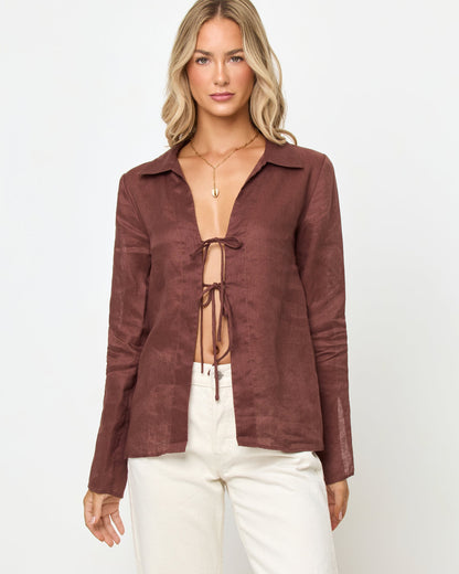 LSPACE Venice Shirt - Cafe | LSPACE