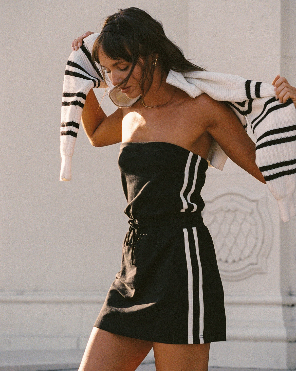 Decker Dress - Black-Cream | LSPACE