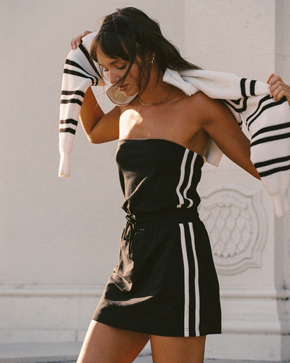 Decker Dress - Black-Cream | LSPACE