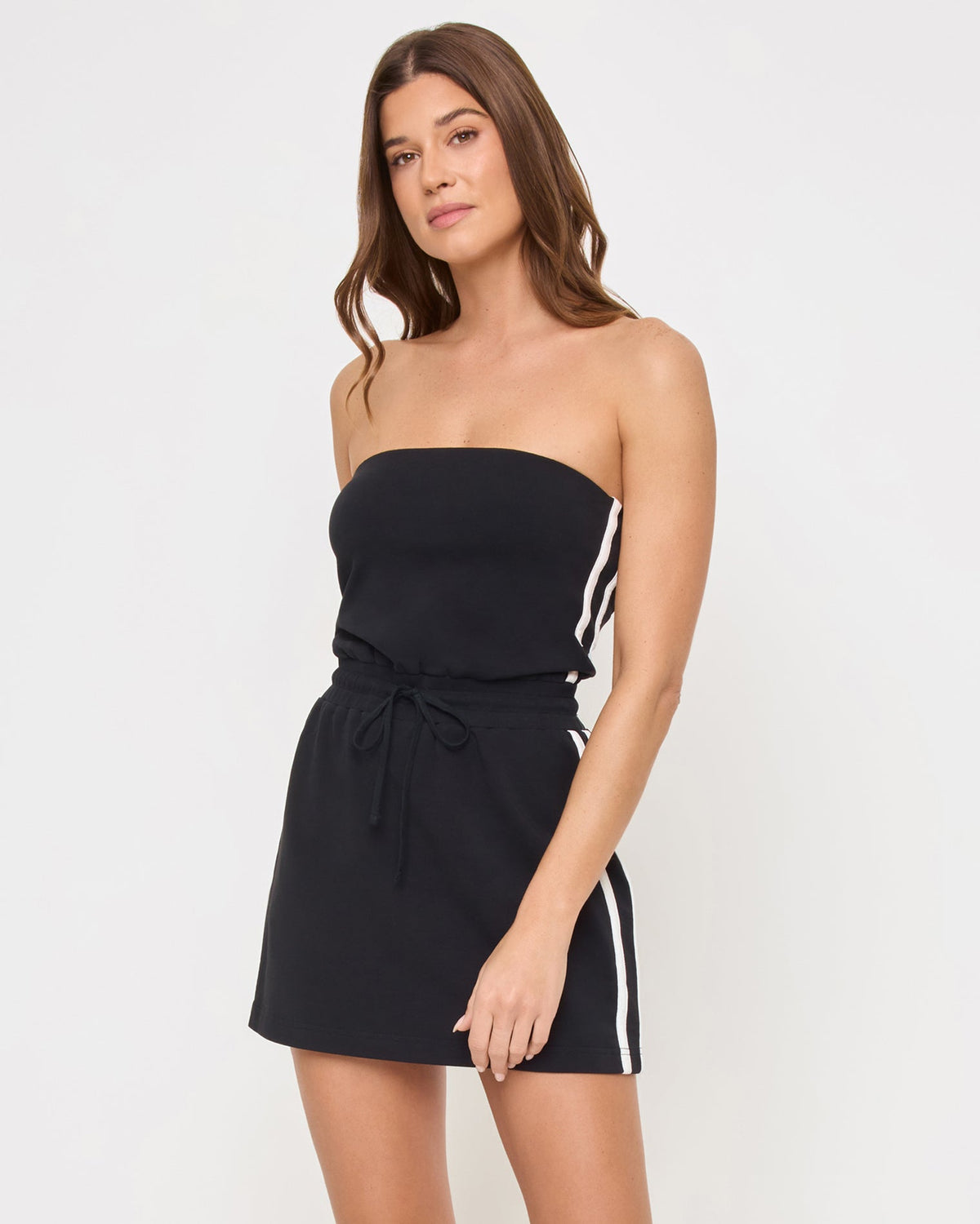 Decker Dress - Black-Cream | LSPACE