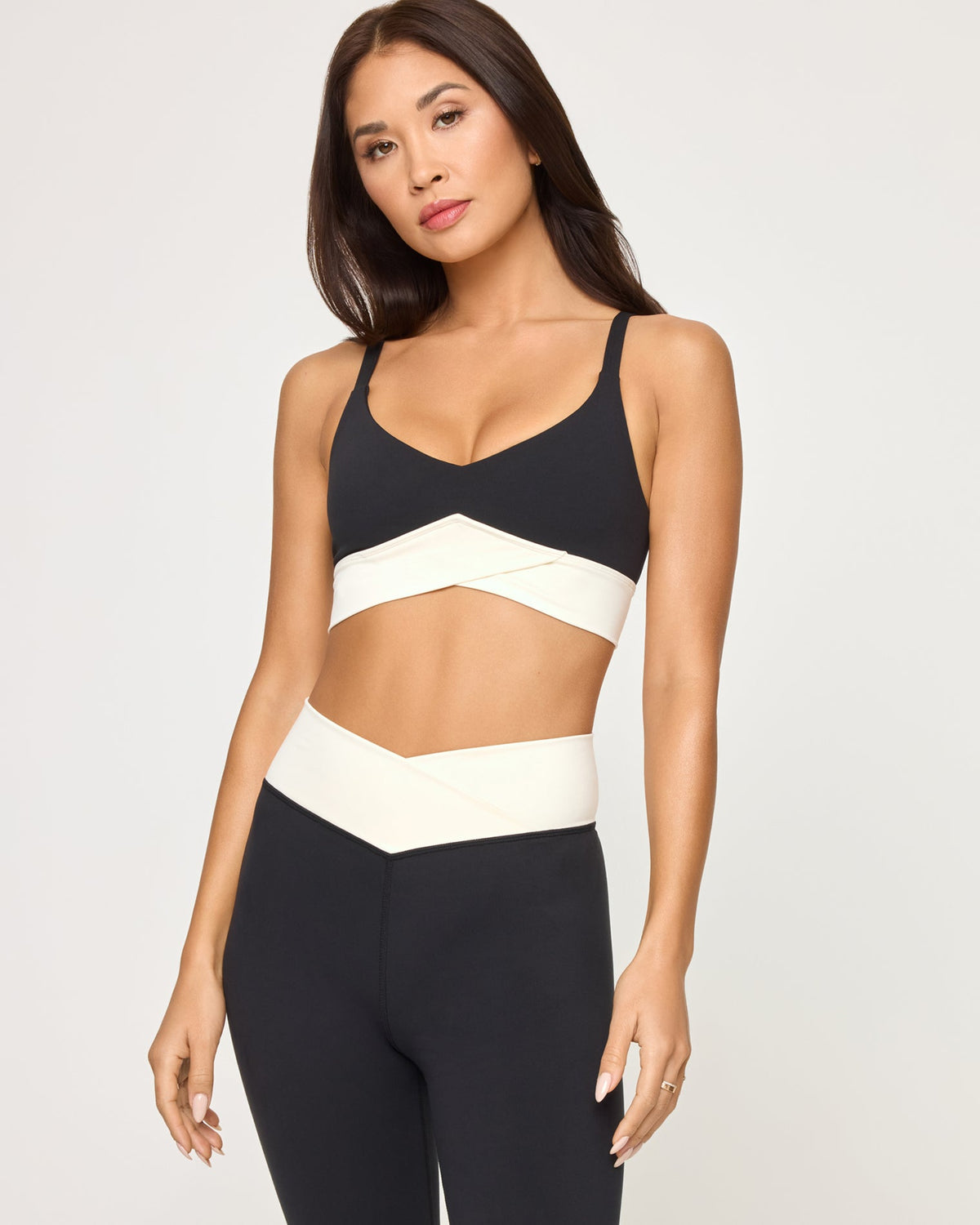 Unmatched Legging - Black-Cream | LSPACE
