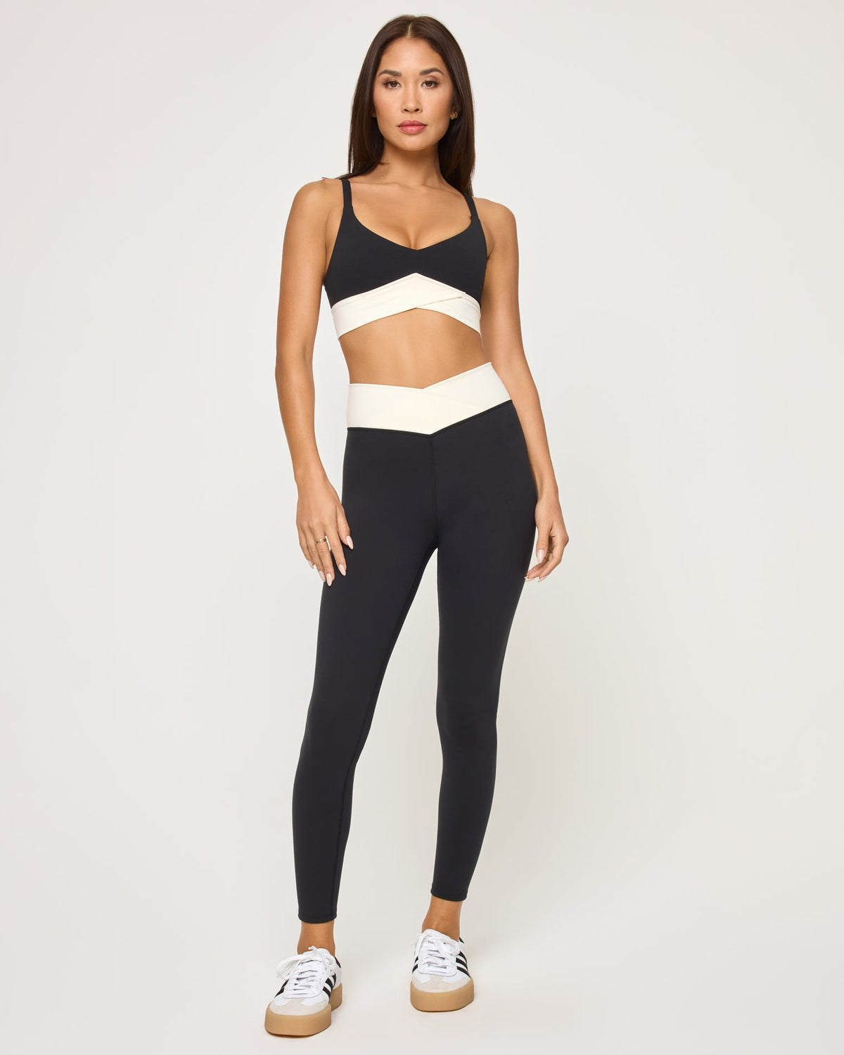 Unmatched Legging - Black-Cream | LSPACE
