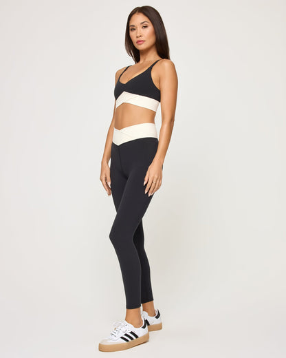Unmatched Legging - Black-Cream | LSPACE