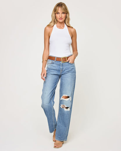 LSPACE Alyx Halter Tank - White | LSPACE