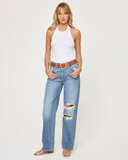LSPACE Alyx Halter Tank - White | LSPACE