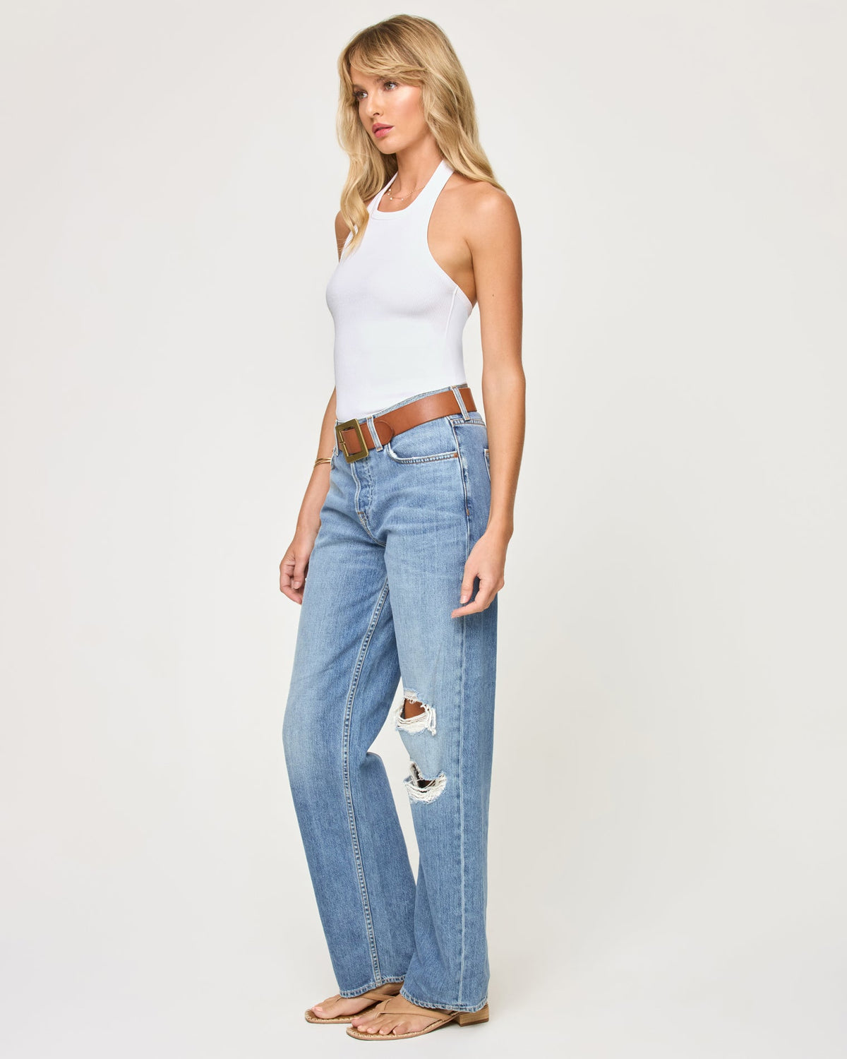 LSPACE Alyx Halter Tank - White | LSPACE