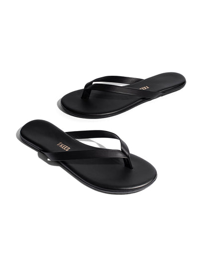 TKEES Boyfriend Sandals - Black | LSPACE
