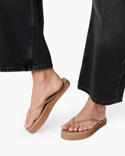 TKEES Lily Platform Sandals - Cocobutter | LSPACE