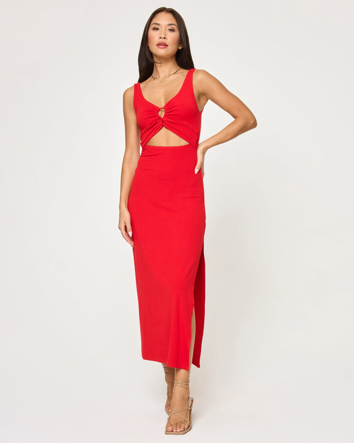 Red Sleeveless Midi Dress - LSPACE Camille Dress | LSPACE