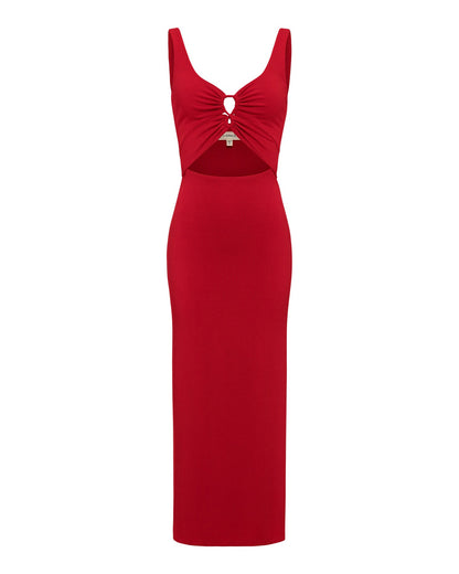 Red Sleeveless Midi Dress - LSPACE Camille Dress | LSPACE