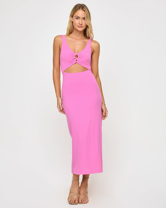 Pink Sleeveless Midi Dress - LSPACE Camille Dress | LSPACE