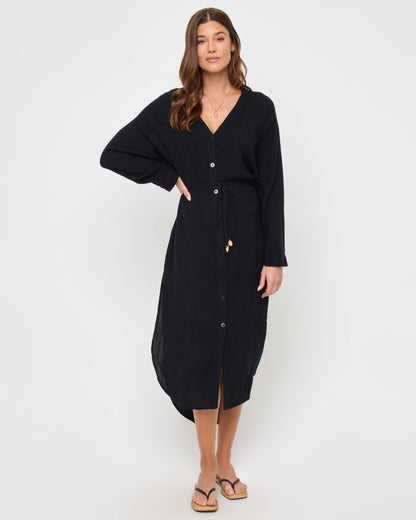 LSPACE Yoli Shirtdress - Black | LSPACE