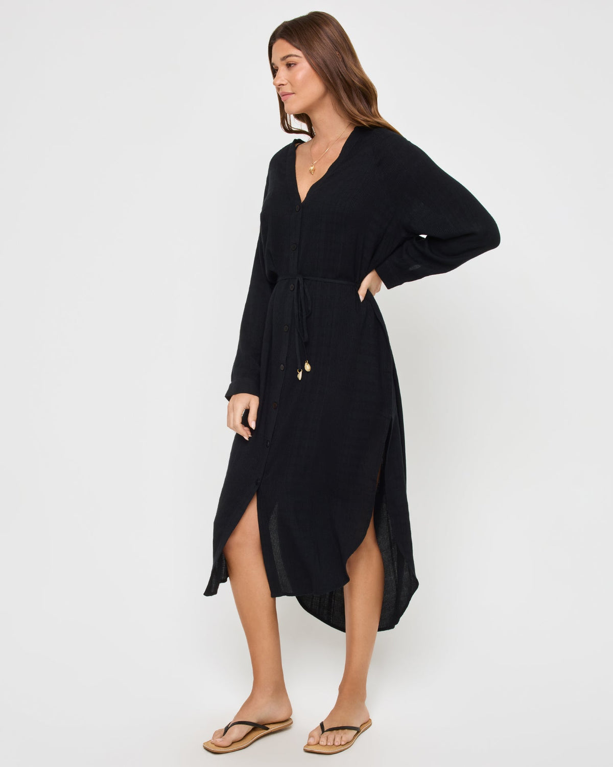 LSPACE Yoli Shirtdress - Black | LSPACE