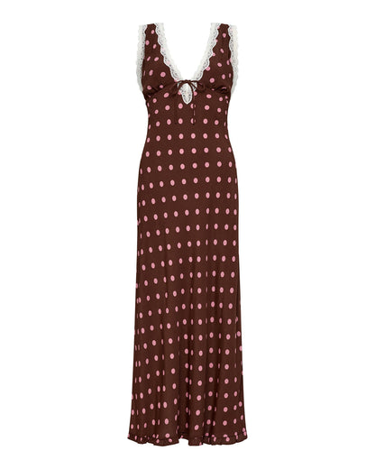 Polka Dot Maxi Dress - Brown - LSPACE Eyes On You Maxi Dress | LSPACE