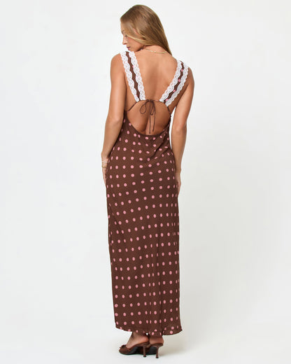 Polka Dot Maxi Dress - Brown - LSPACE Eyes On You Maxi Dress | LSPACE