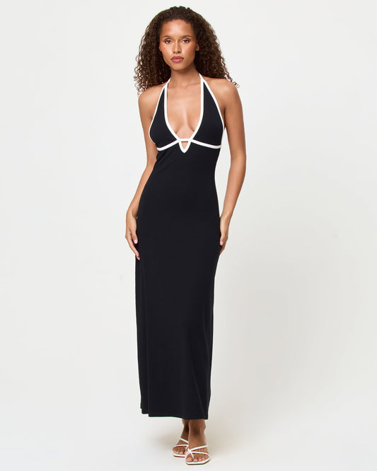 LSPACE Shea Maxi Dress - Black-Cream | LSPACE