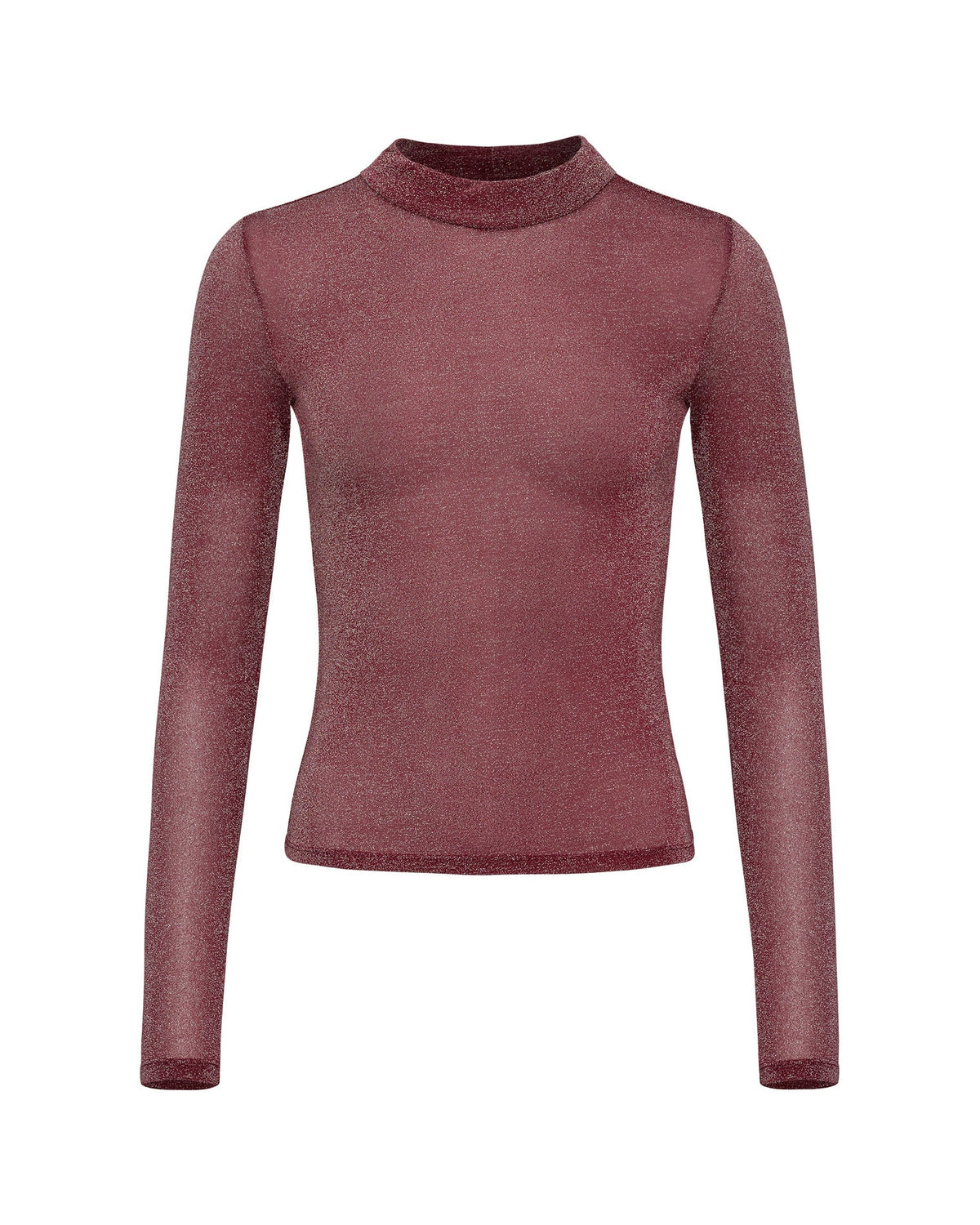 Shimmer Red Mesh Top - Long Sleeve - LSPACE | LSPACE