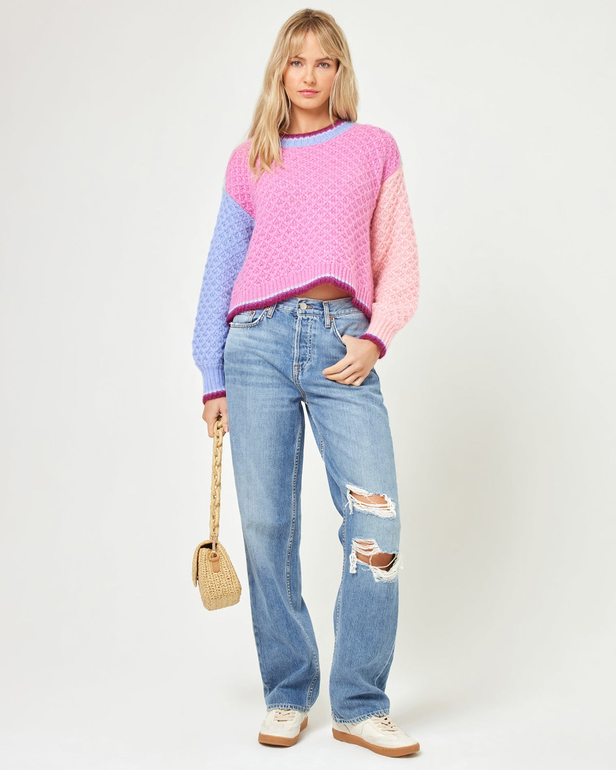 Coloblock Knit Sweater - LSPACE Pretty Please Pullover | LSPACE