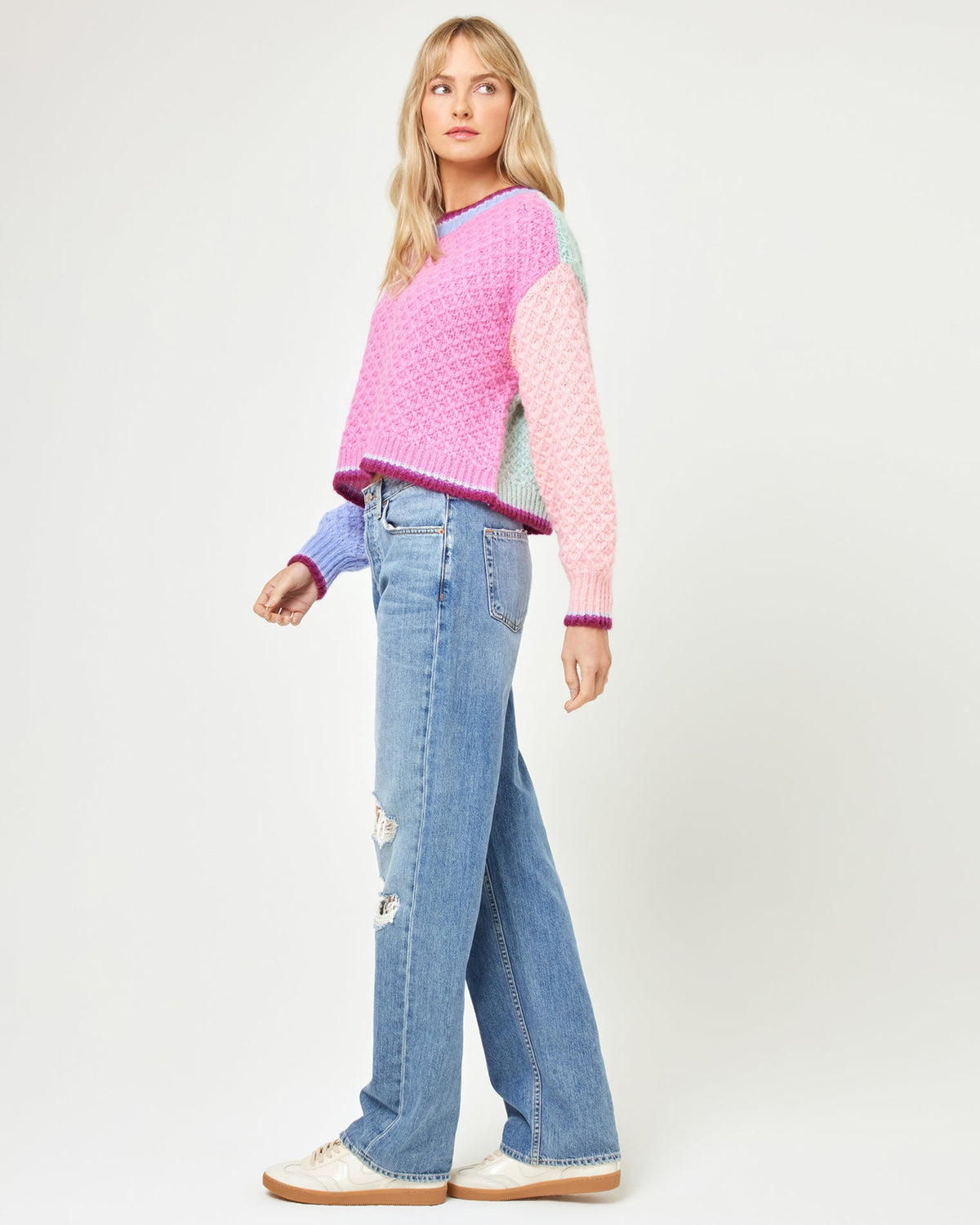 Coloblock Knit Sweater - LSPACE Pretty Please Pullover | LSPACE