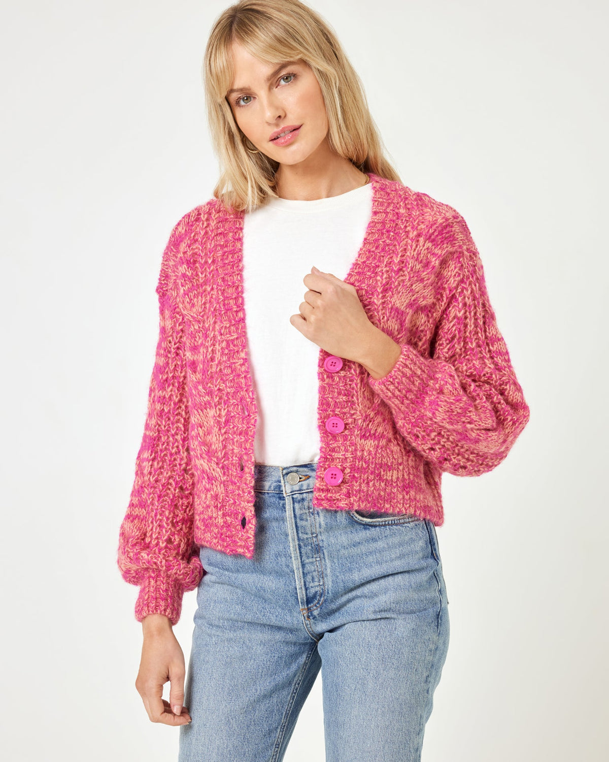 LSPACE Strawberry Fields Cardigan - Strawberry Marl | LSPACE
