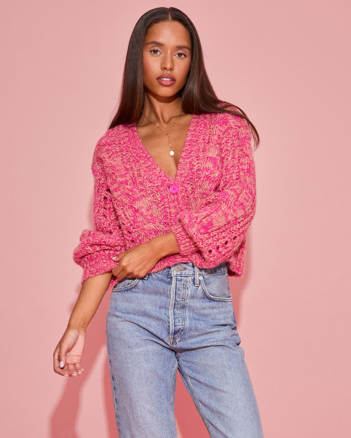 LSPACE Strawberry Fields Cardigan - Strawberry Marl | LSPACE