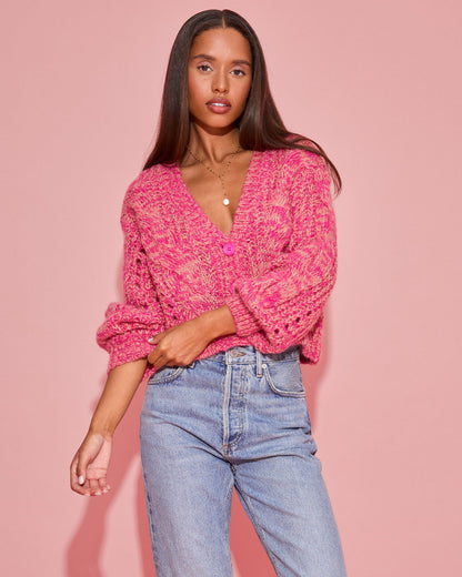 LSPACE Strawberry Fields Cardigan - Strawberry Marl | LSPACE