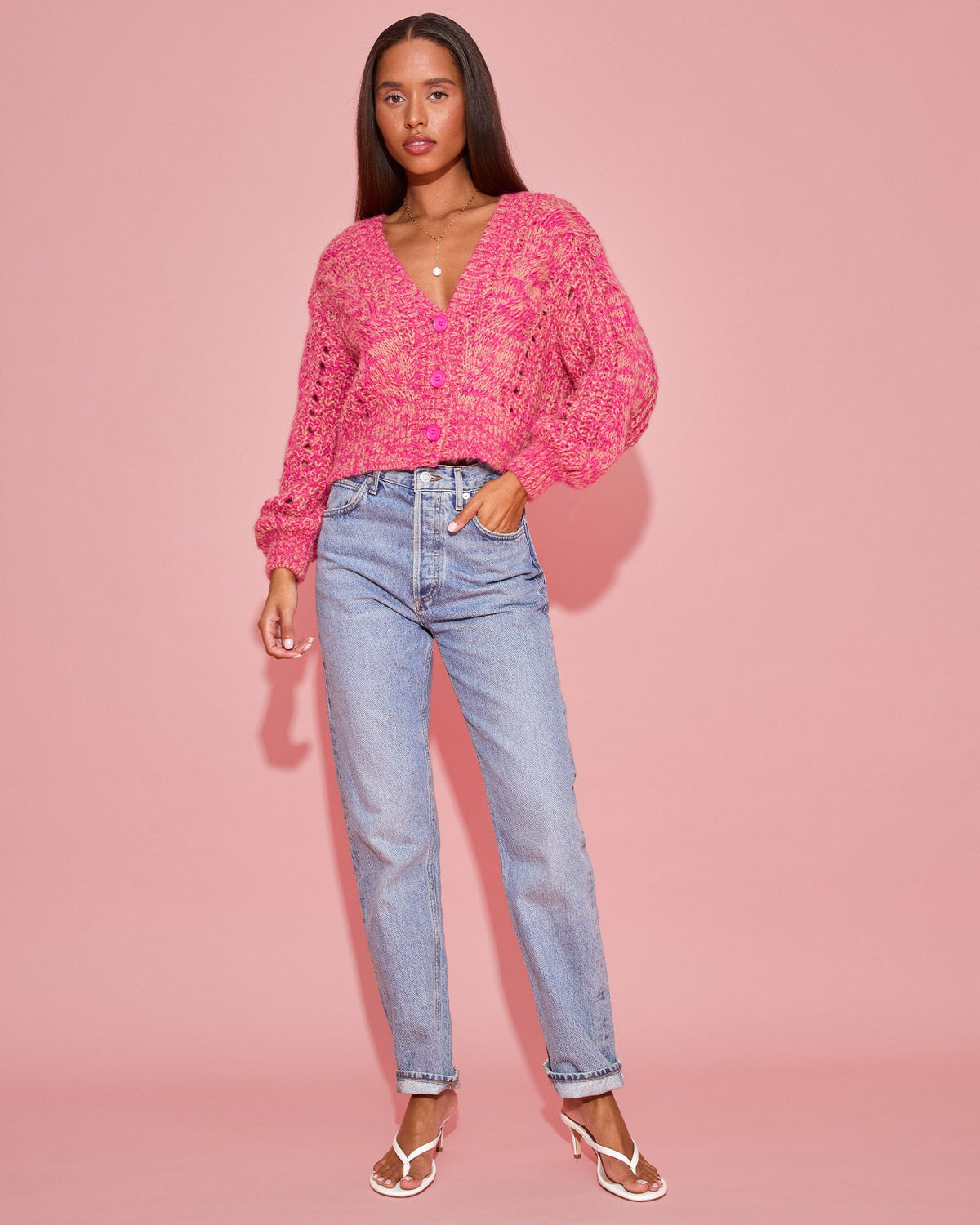 LSPACE Strawberry Fields Cardigan - Strawberry Marl | LSPACE