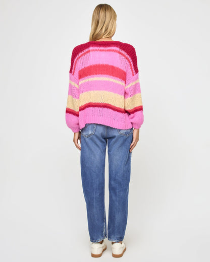 Womens Pink Knit Cardigan - LSPACE Lido Colorful Cardigan | LSPACE